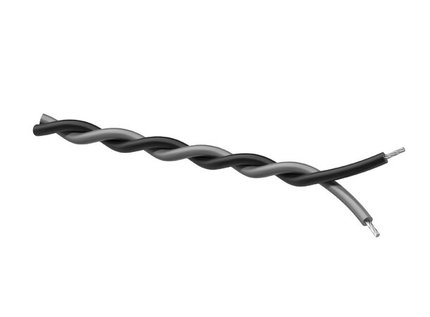 Procab PR4308 Twisted  cable 2x0,25mm² black-grey 100m 